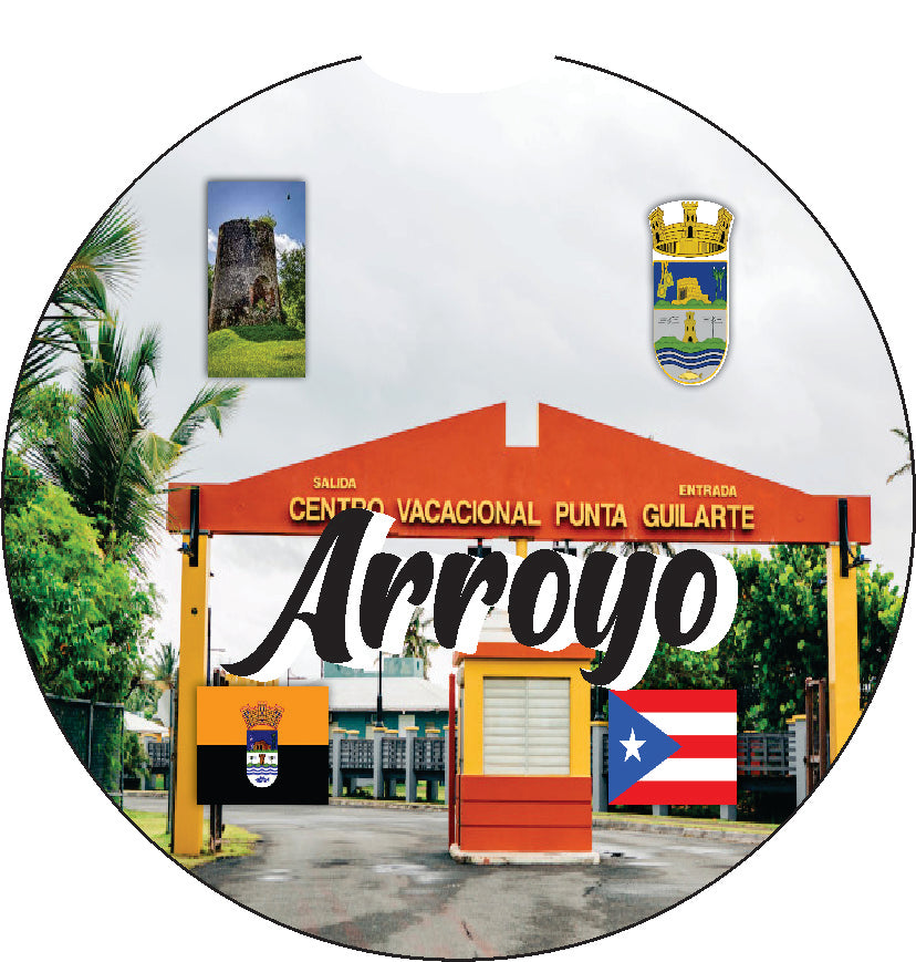Puerto Rico and 78 Towns 2pc Car Coasters