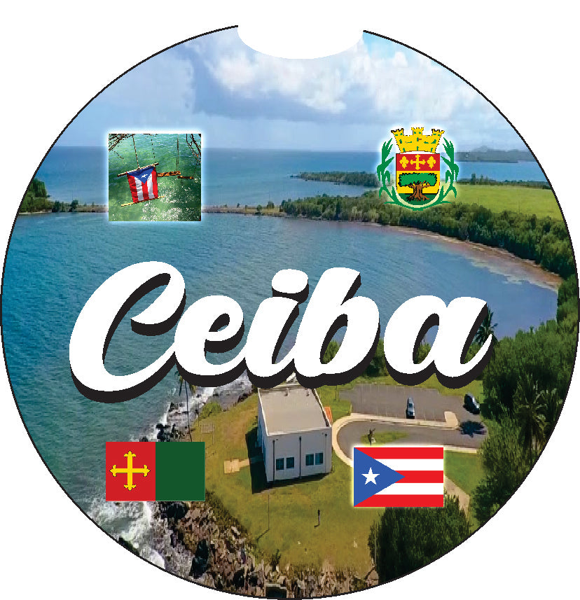 Puerto Rico and 78 Towns 2pc Car Coasters