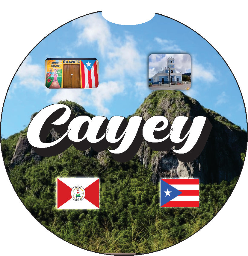 Puerto Rico and 78 Towns 2pc Car Coasters