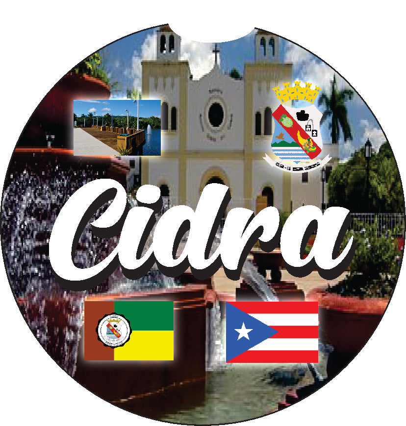 Puerto Rico and 78 Towns 2pc Car Coasters