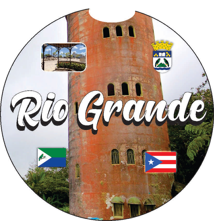 Puerto Rico and 78 Towns 2pc Rubber Car Coaster PRS