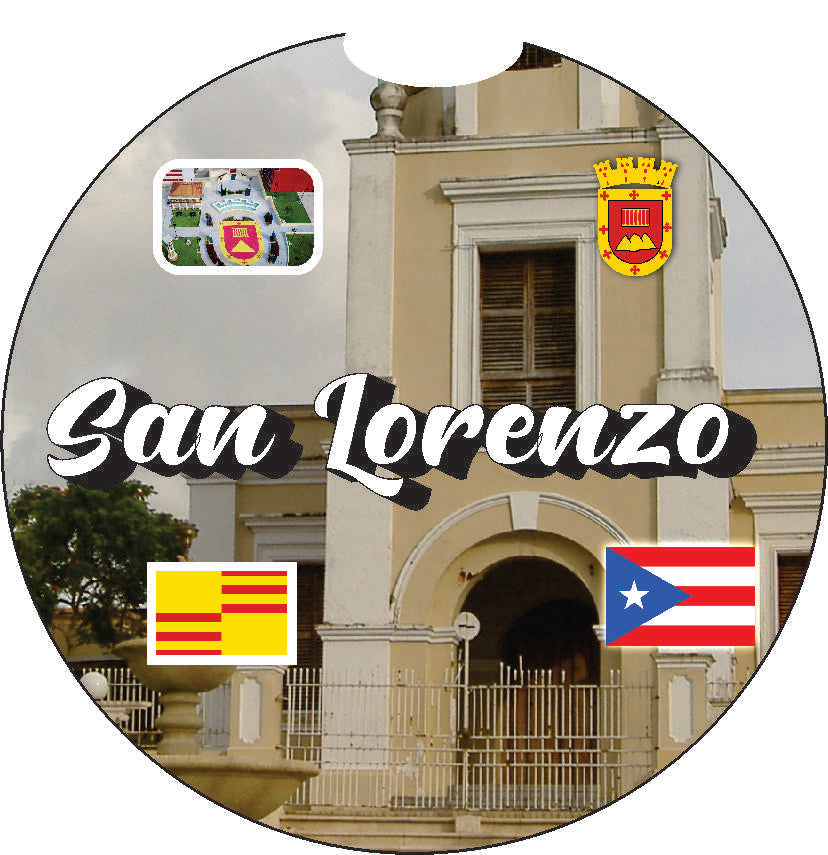 Puerto Rico and 78 Towns 2pc Car Coasters