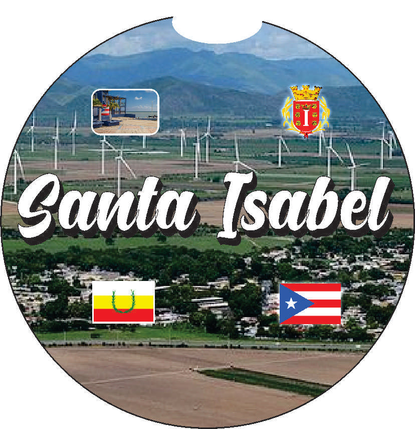 Puerto Rico and 78 Towns 2pc Car Coasters