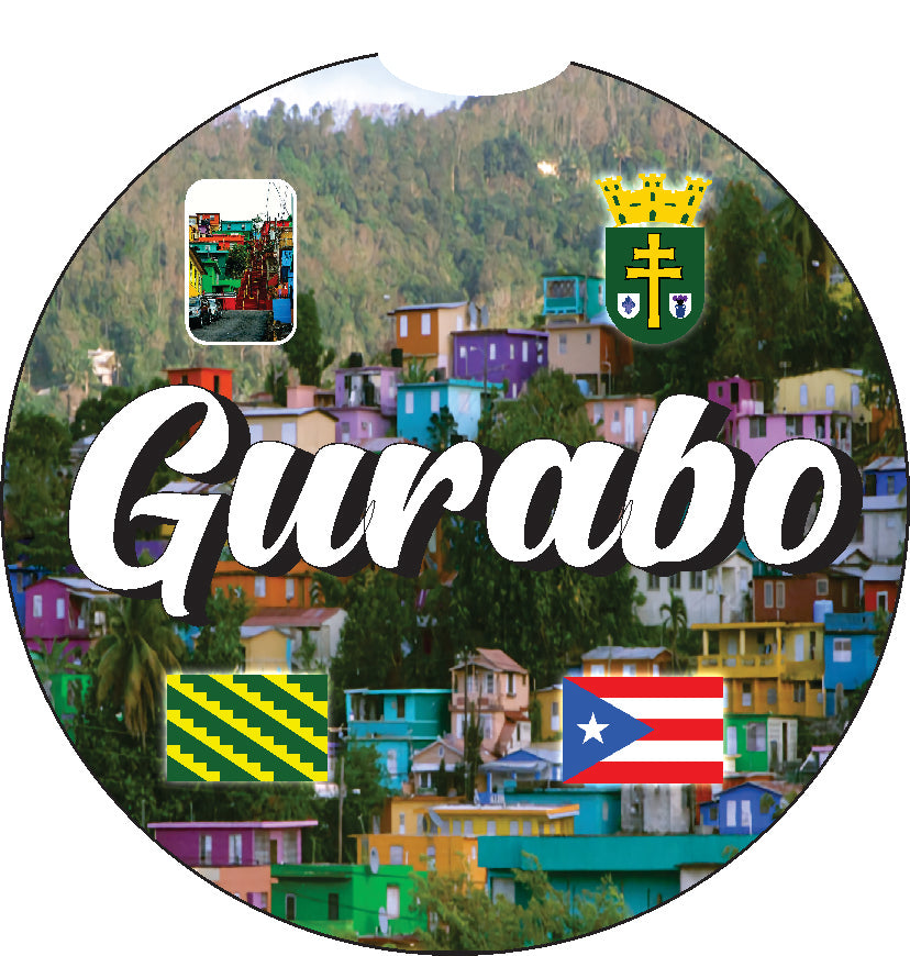 Puerto Rico and 78 Towns 2pc Car Coasters