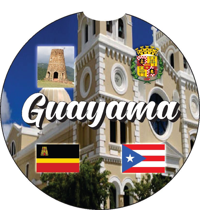 Puerto Rico and 78 Towns 2pc Car Coasters