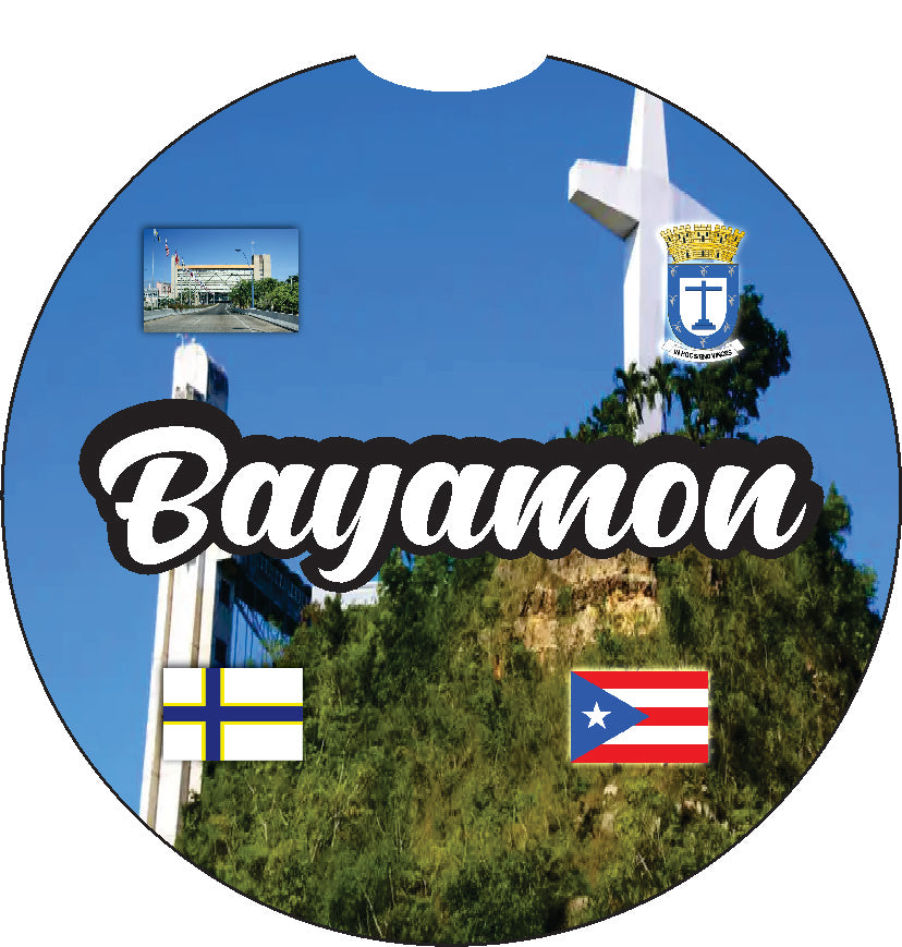Puerto Rico and 78 Towns 2pc Car Coasters