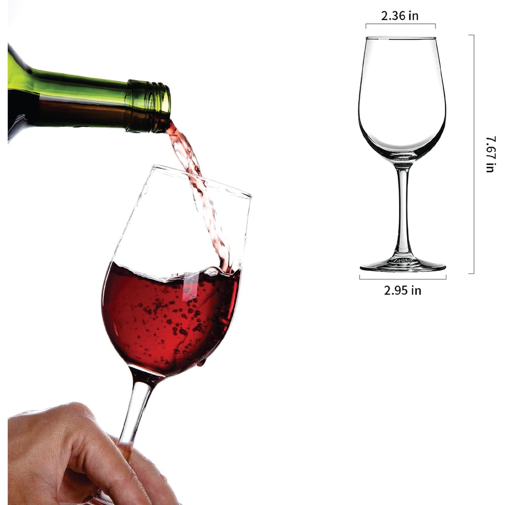 Wine Glasses, PERSONALIZE clear Glassware, 10 oz, 4 set