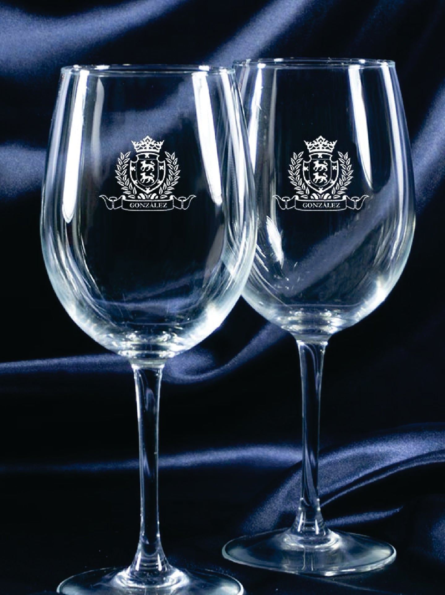 Wine Glasses, PERSONALIZE clear Glassware, 10 oz, 4 set
