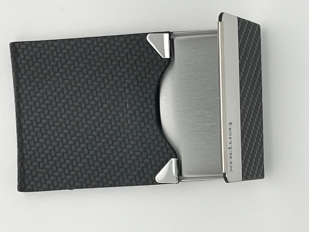 Business Card Holder with Ultra Slim Design,Business Card Case with Premium PU Leather,Suit Pocket Metal Card Holder with Magnetic Shut Pick and Promo