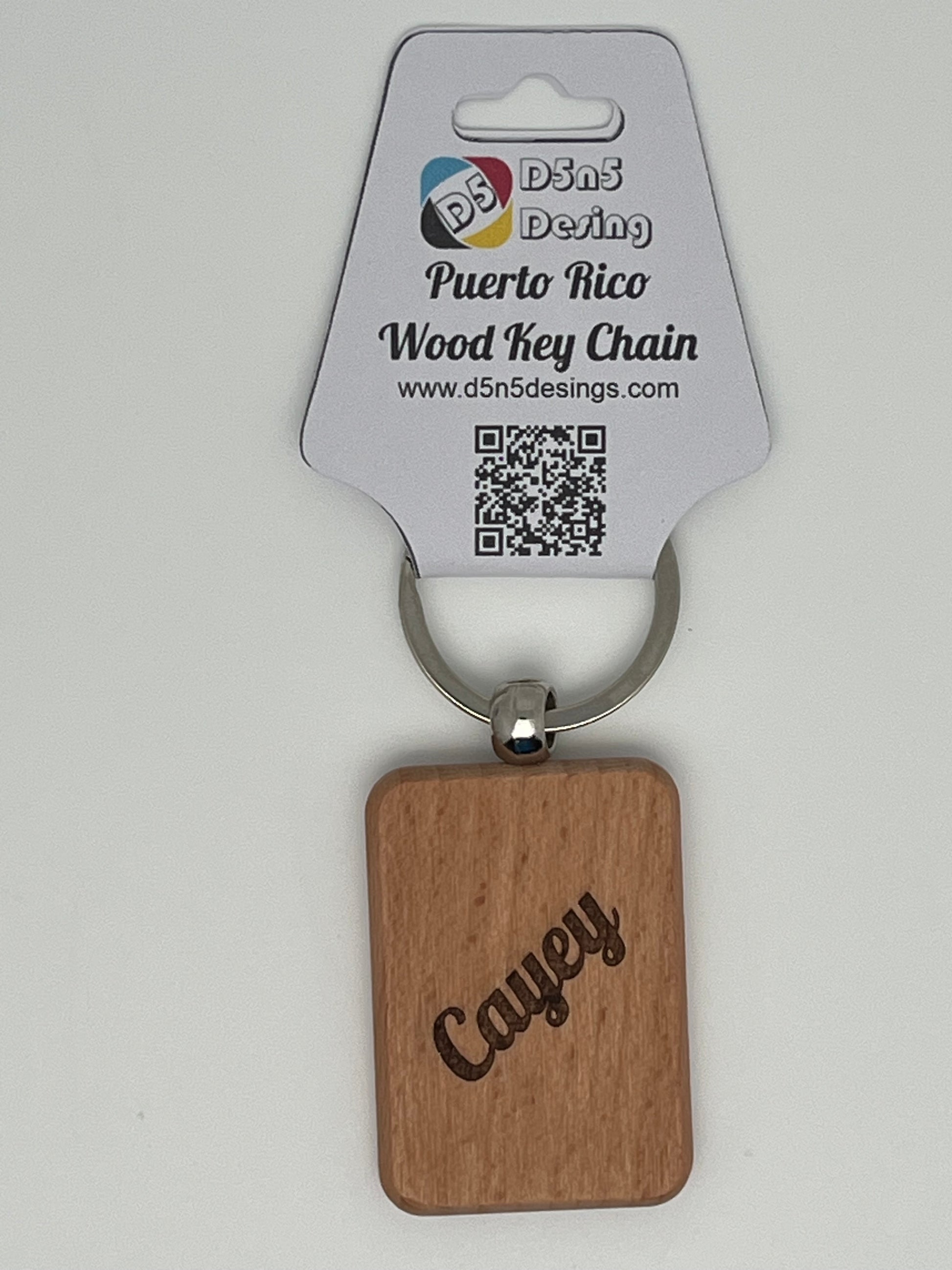 Puerto Rico and 78 Towns Wood Key Chain