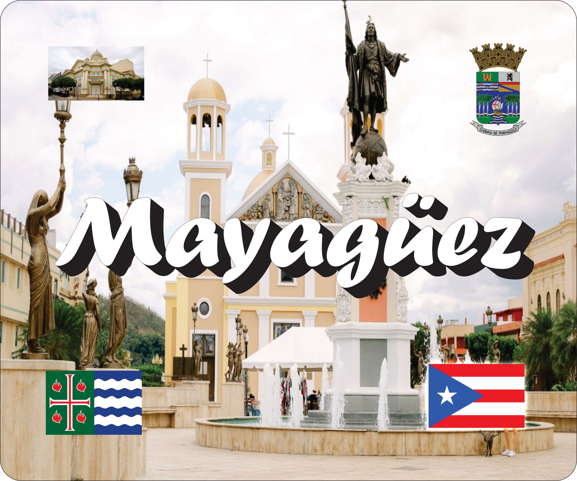 MAYAGUEZ Puerto Rico Souvenirs PRS Town Set