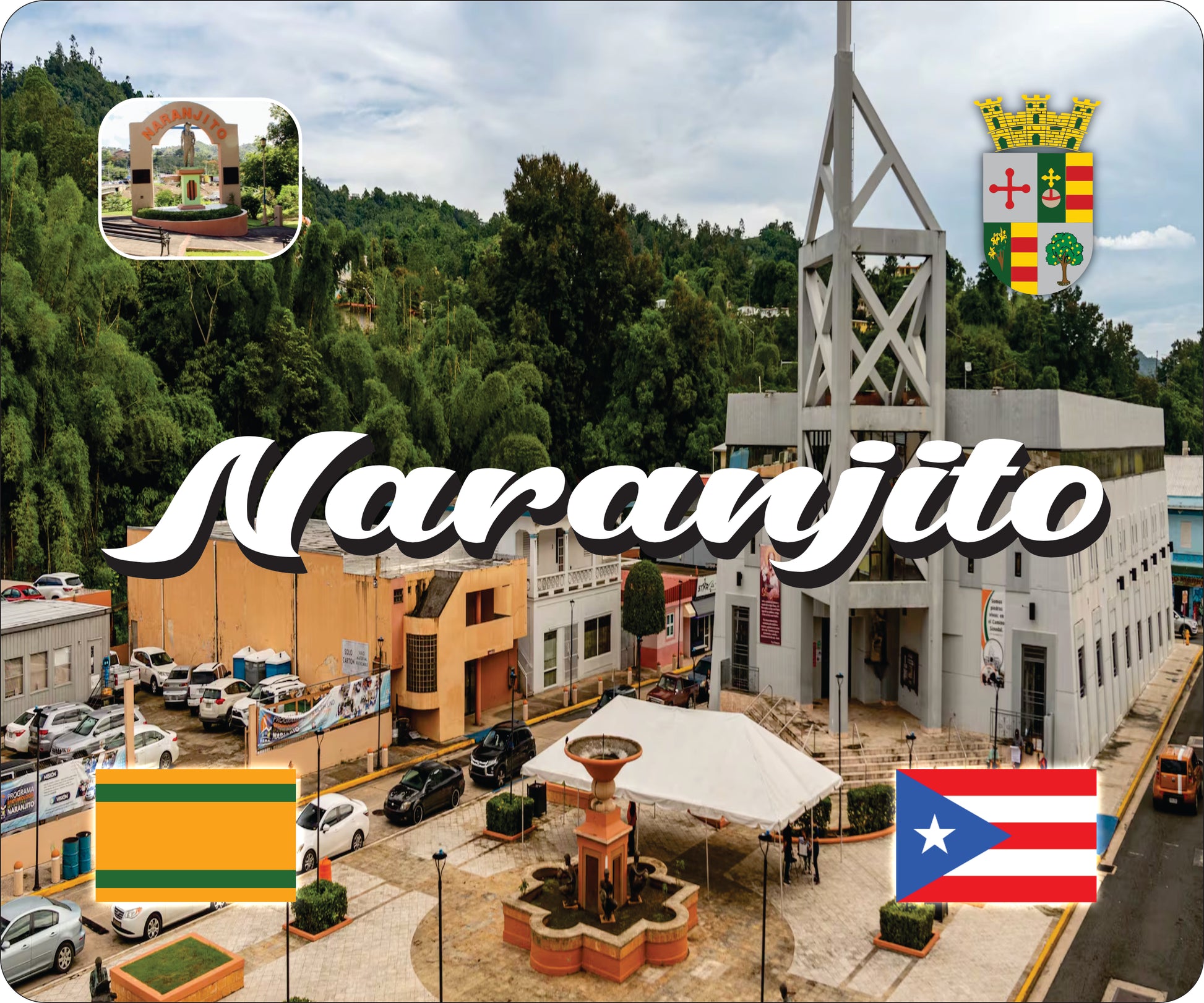 NARANJITO Puerto Rico Souvenirs PRS Town Set