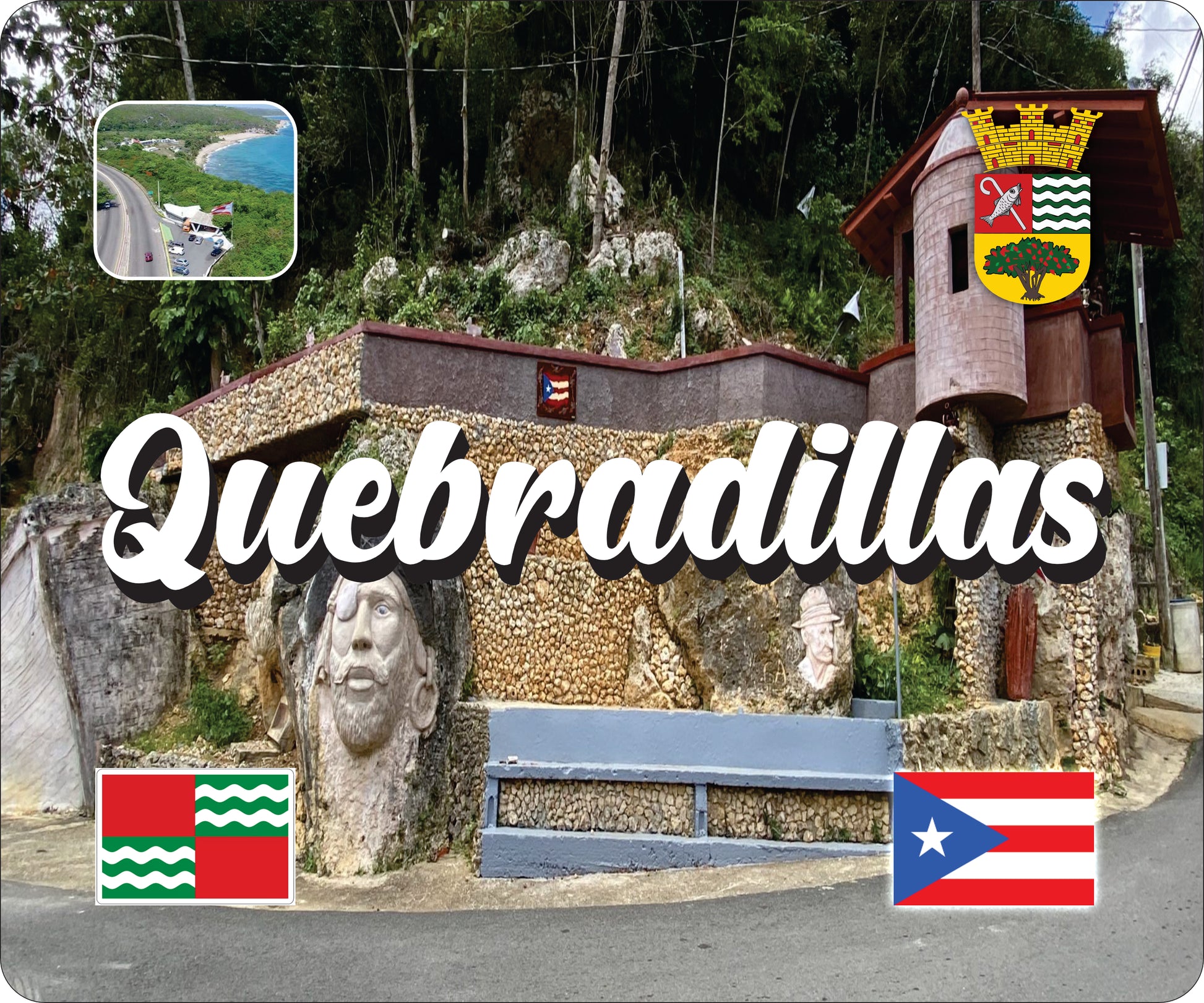 QUEBRADILLAS Puerto Rico Souvenirs PRS Town Set