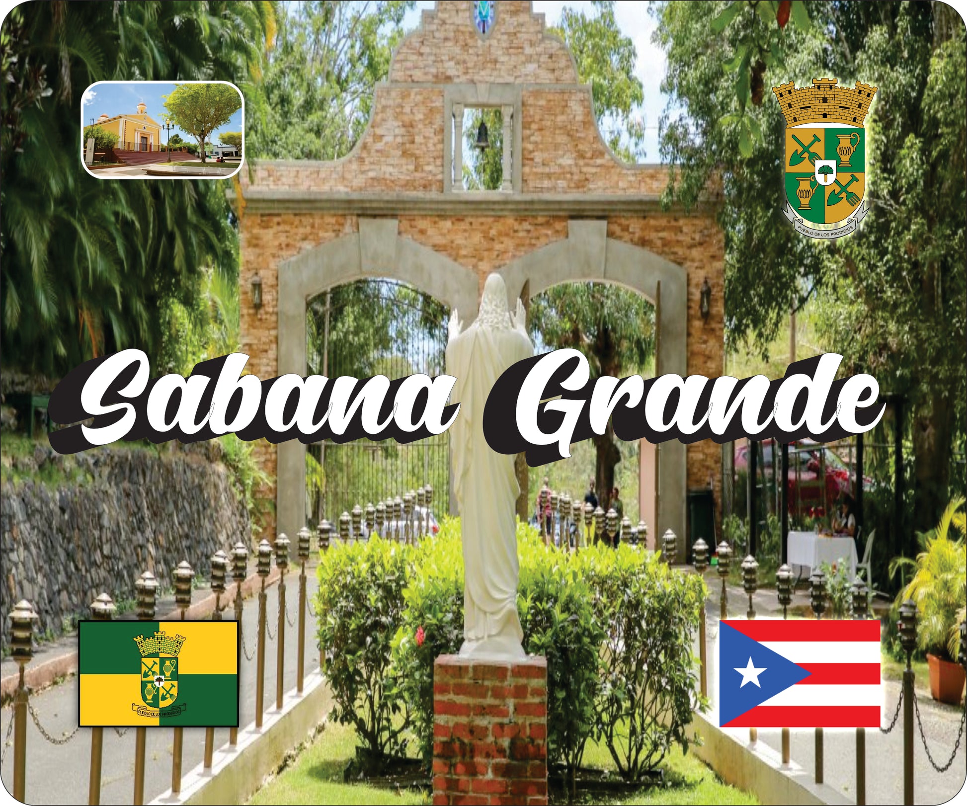 SABANA GRANDE Puerto Rico Souvenirs PRS Town Set