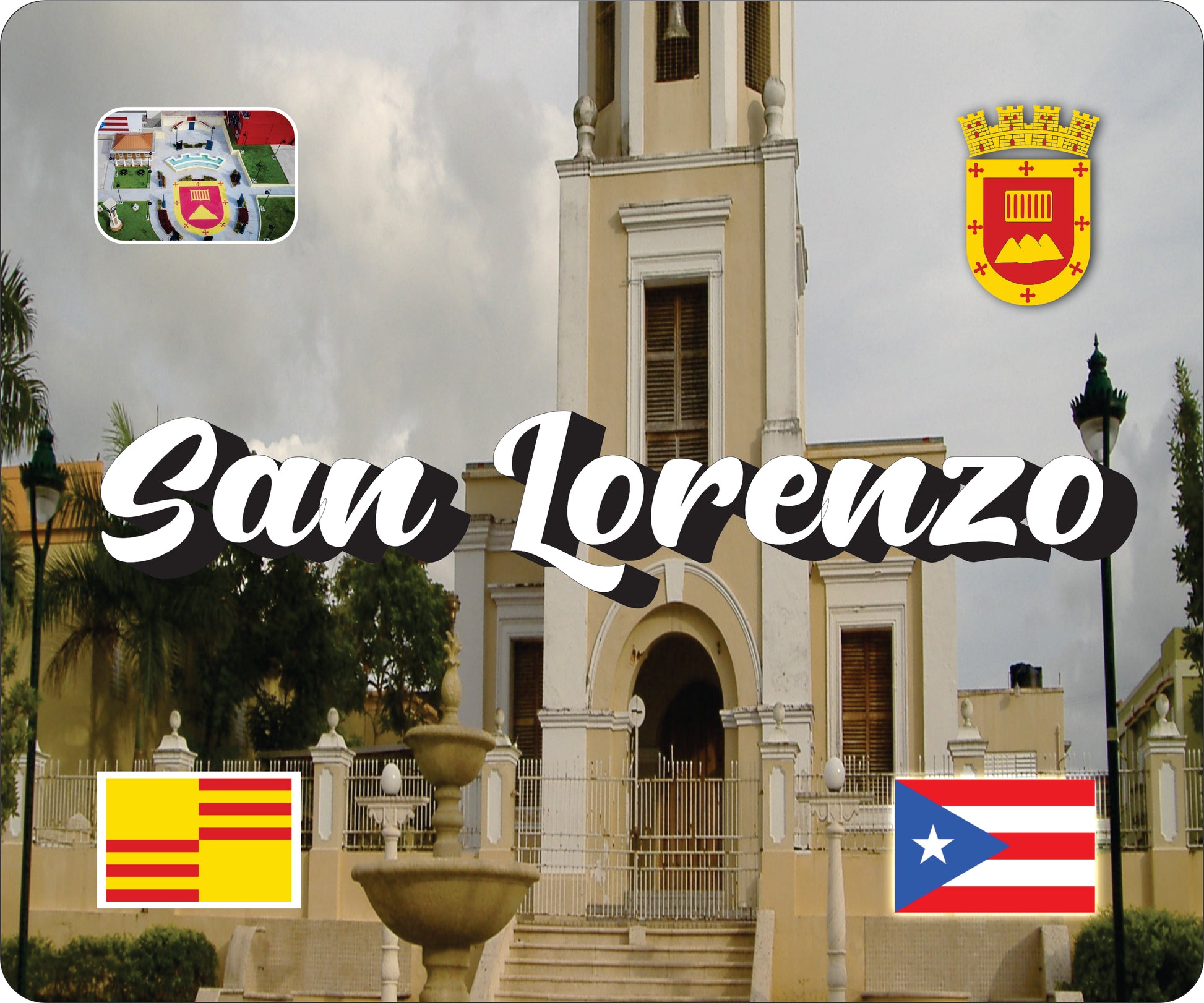 SAN LORENZO Puerto Rico Souvenirs PRS Town Set