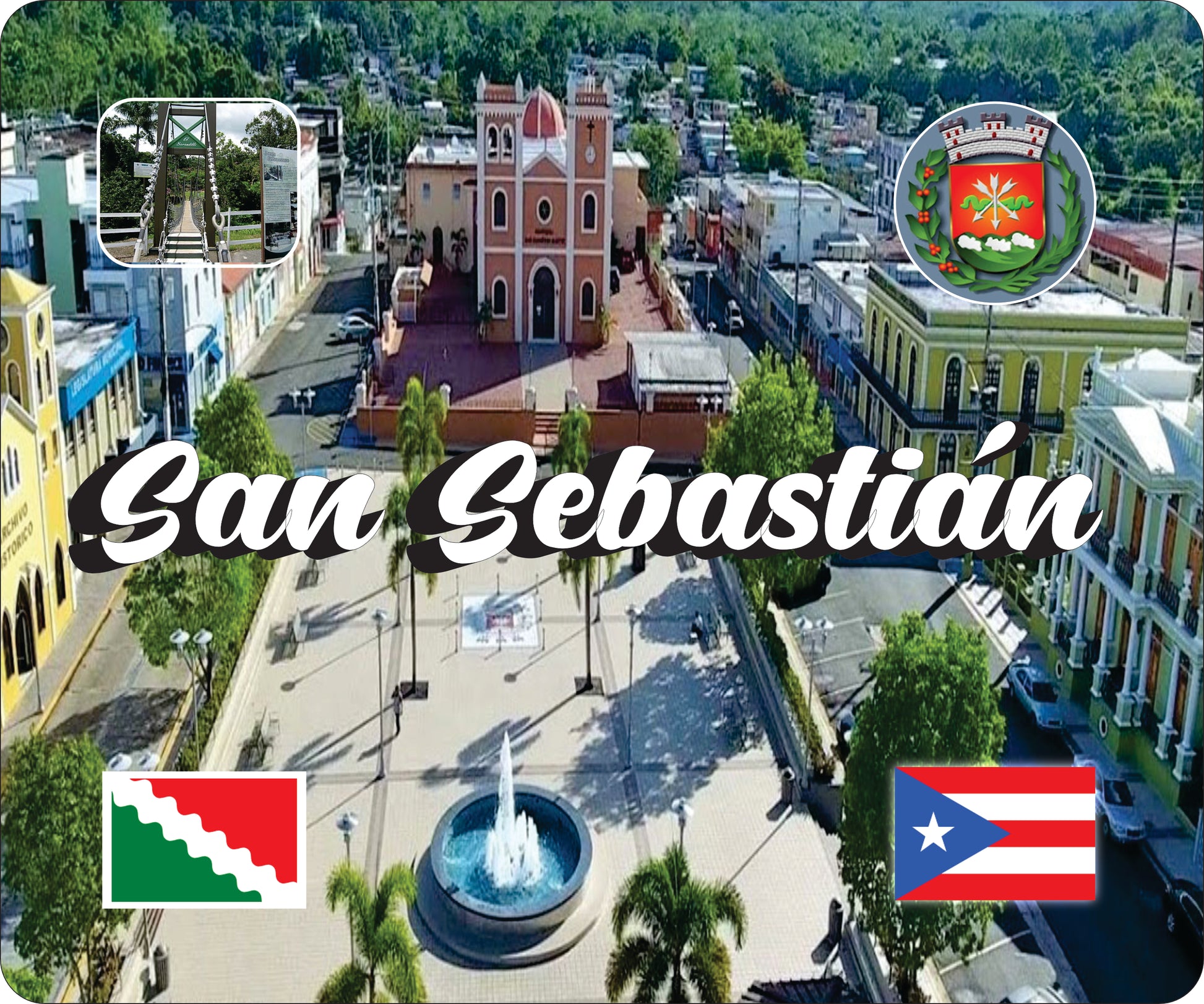 SAN SEBASTIAN Puerto Rico Souvenirs PRS Town Set