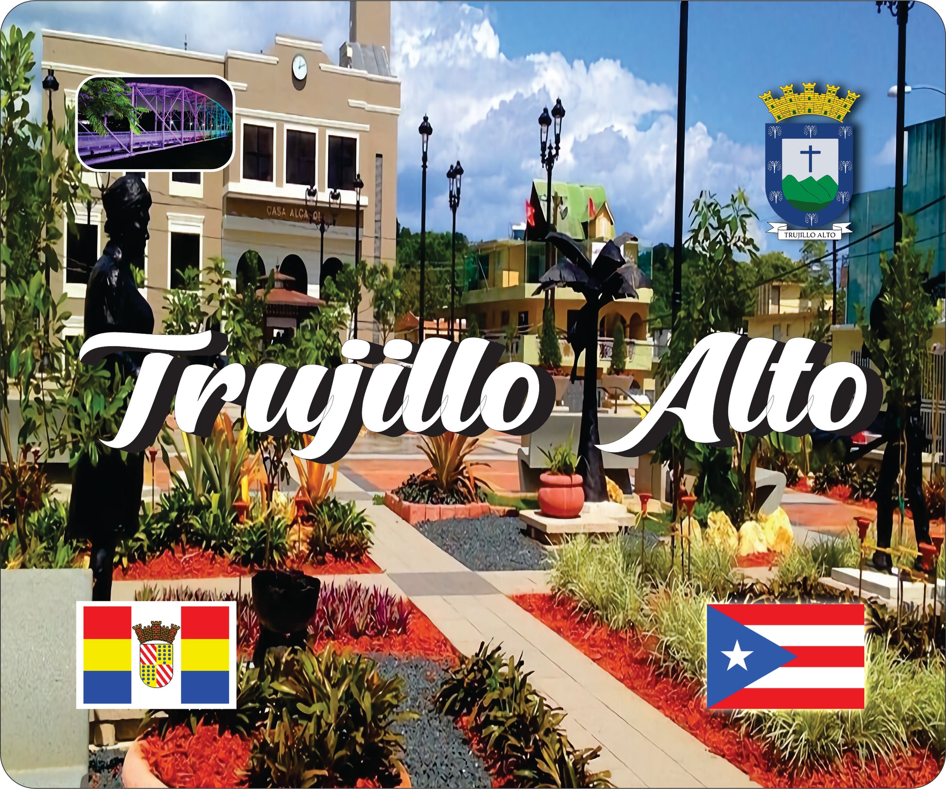 TRUJILLO ALTO Puerto Rico Souvenirs PRS Town Set
