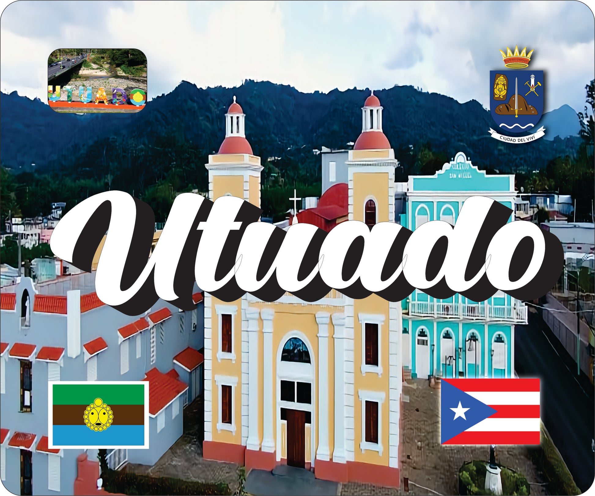 UTUADO Puerto Rico Souvenirs PRS Town Set