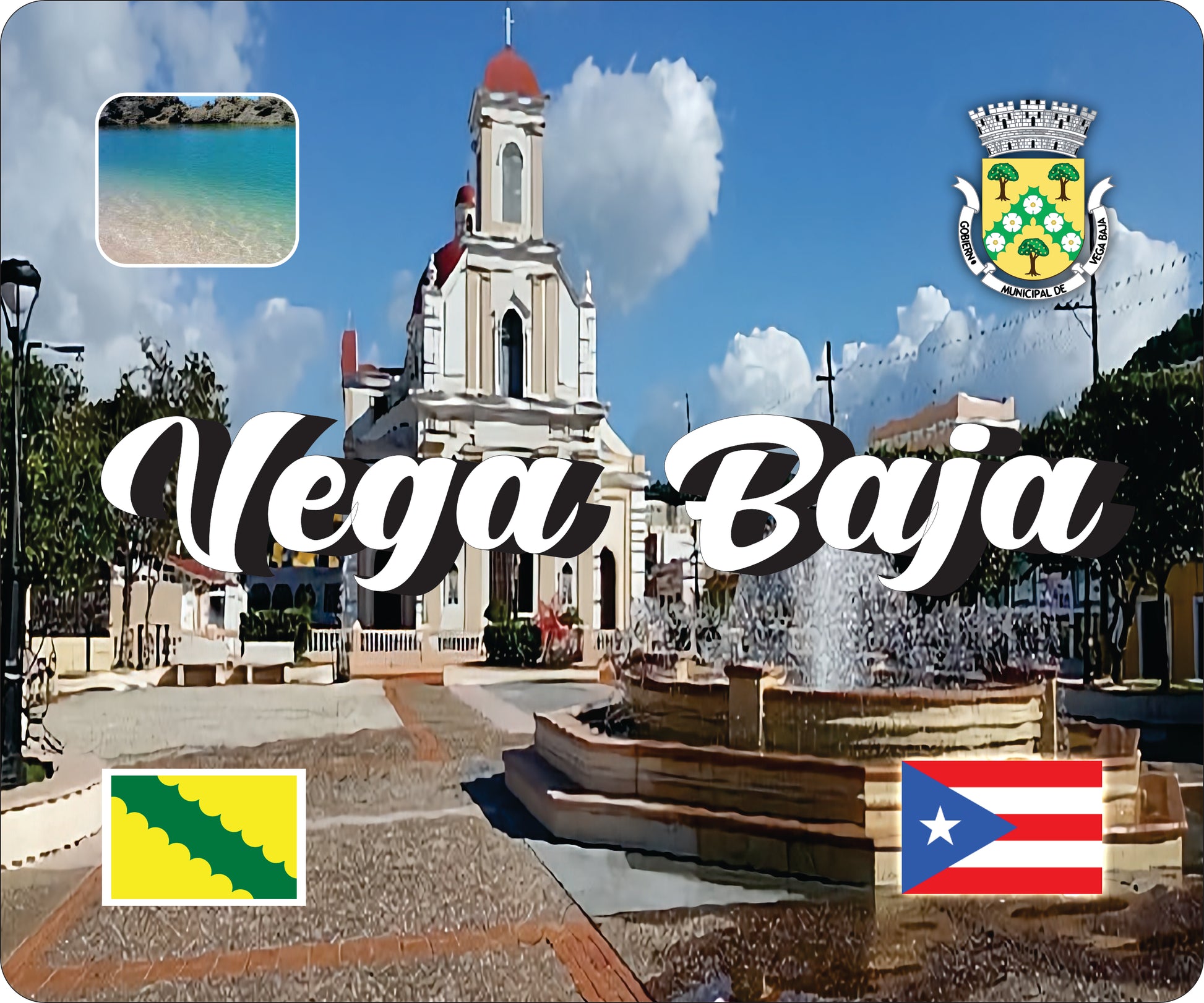 VEGA BAJA Puerto Rico Souvenirs PRS Town Set