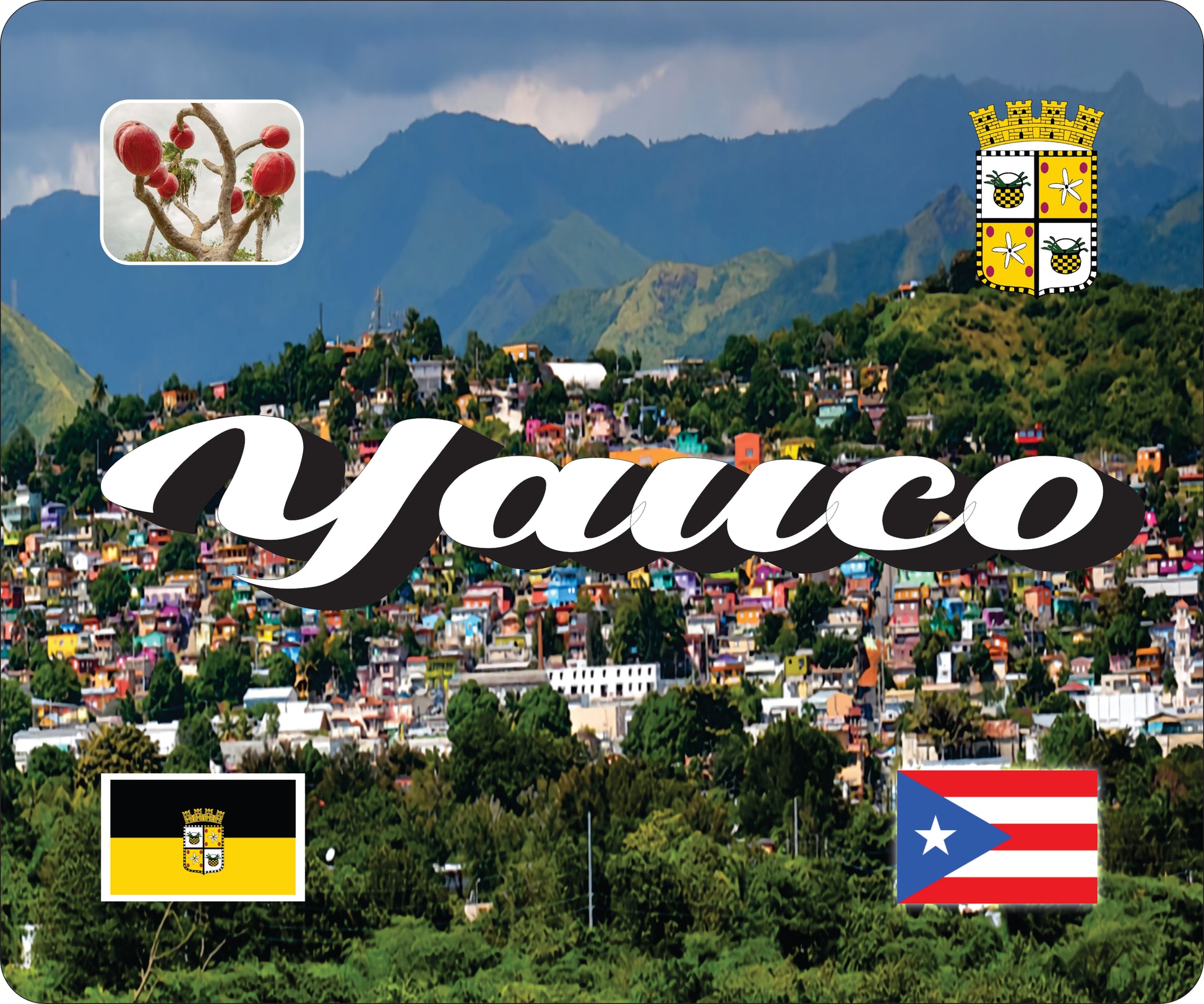 YAUCO Puerto Rico Souvenirs PRS Town Set