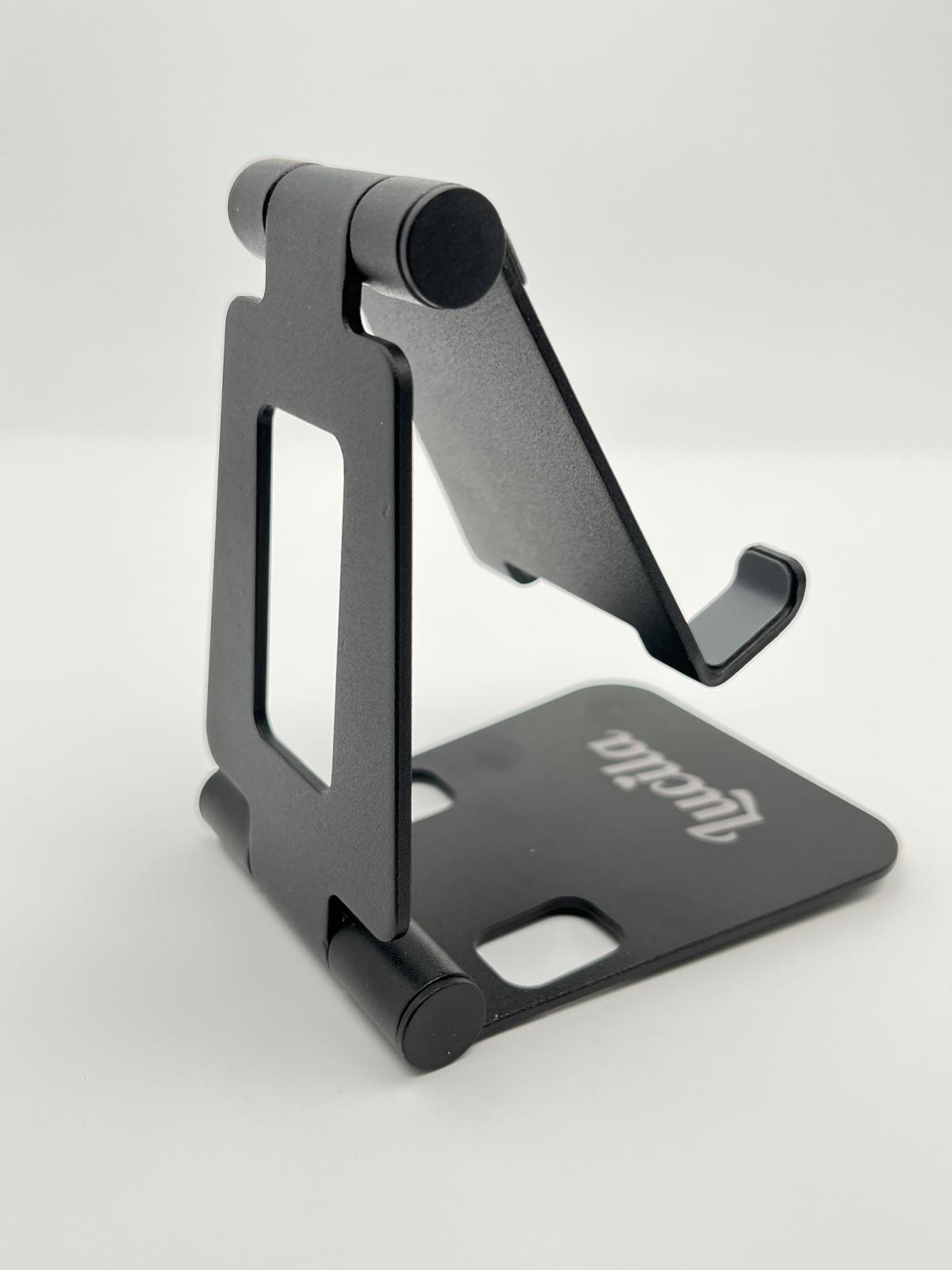 Phone Stand Folding Dual Axis Aluminum Alloy Stand Personalized color Black