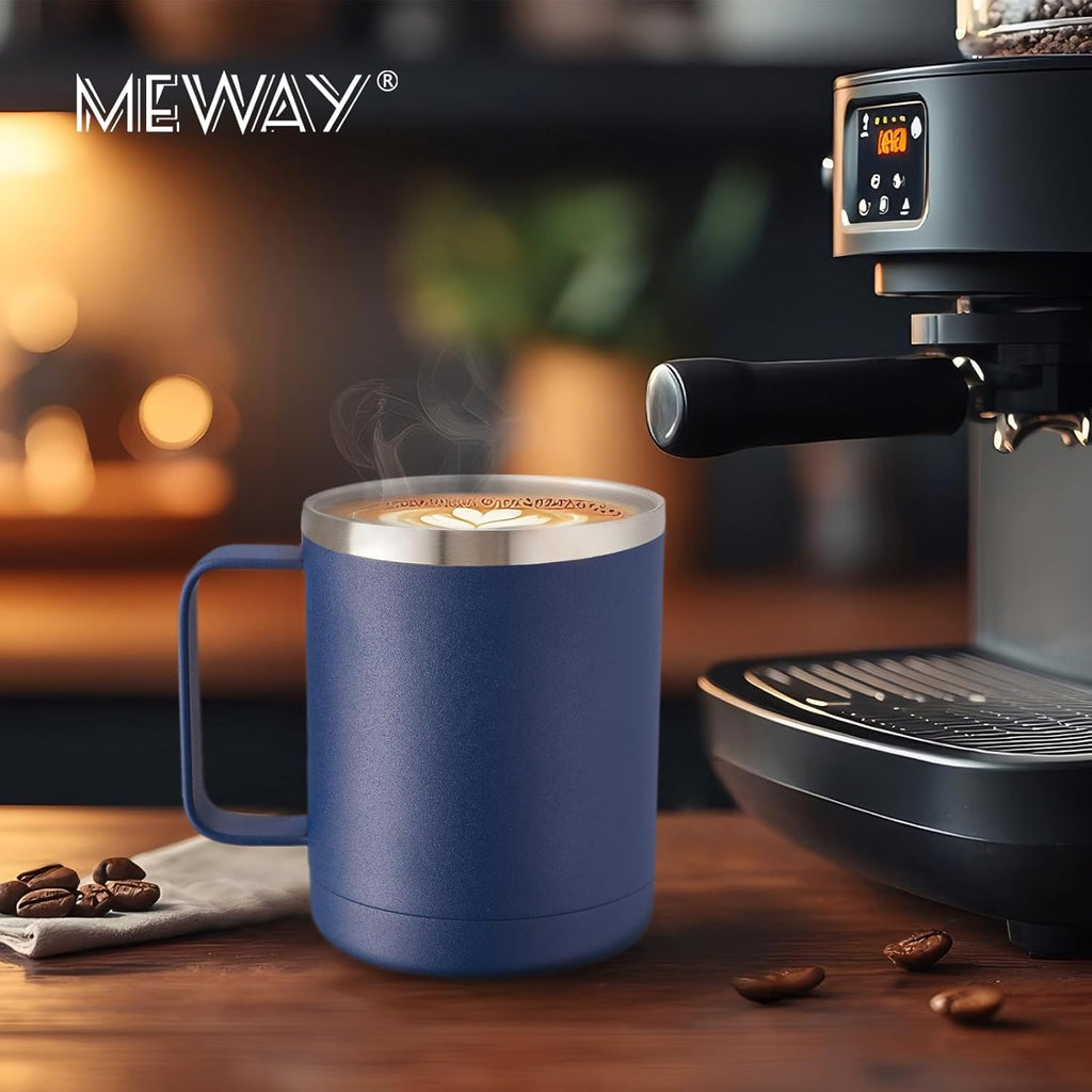 Mug Personalized 12oz Mix Color Mug With Handle,Stainless Steel Insulated Travel Tumblers With Sliding Lid,Double Wall Vacuum Camping Coffee Cup for Hot & Cold Drinks Tea