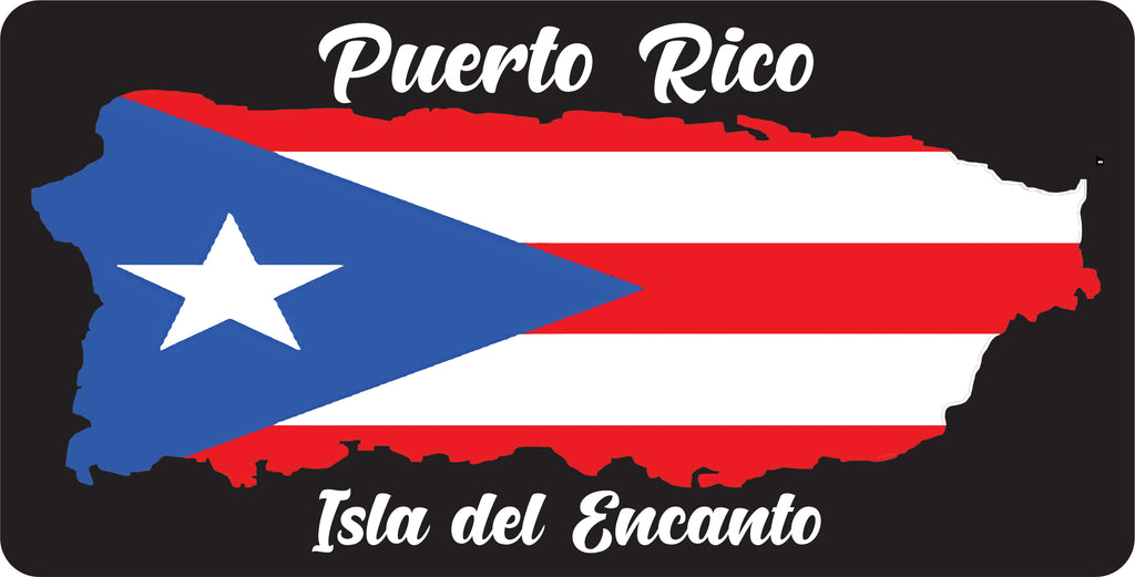 Puerto Rico and 78 Towns License Plate
