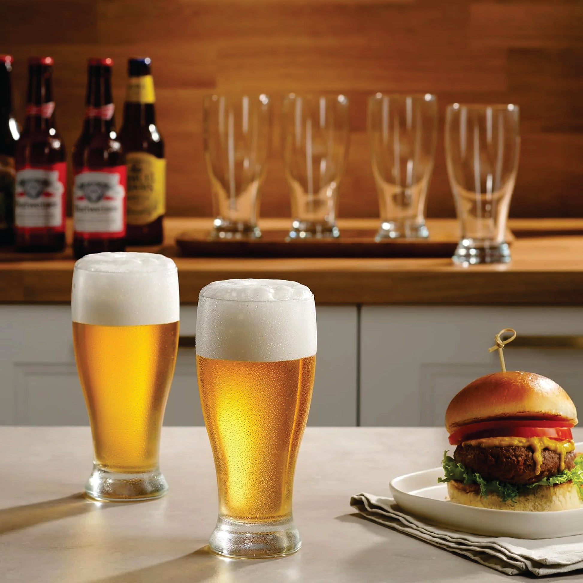 Beer Glasses, 19 Oz, Personalized, Set for Beer & Cocktails, 4 Pack