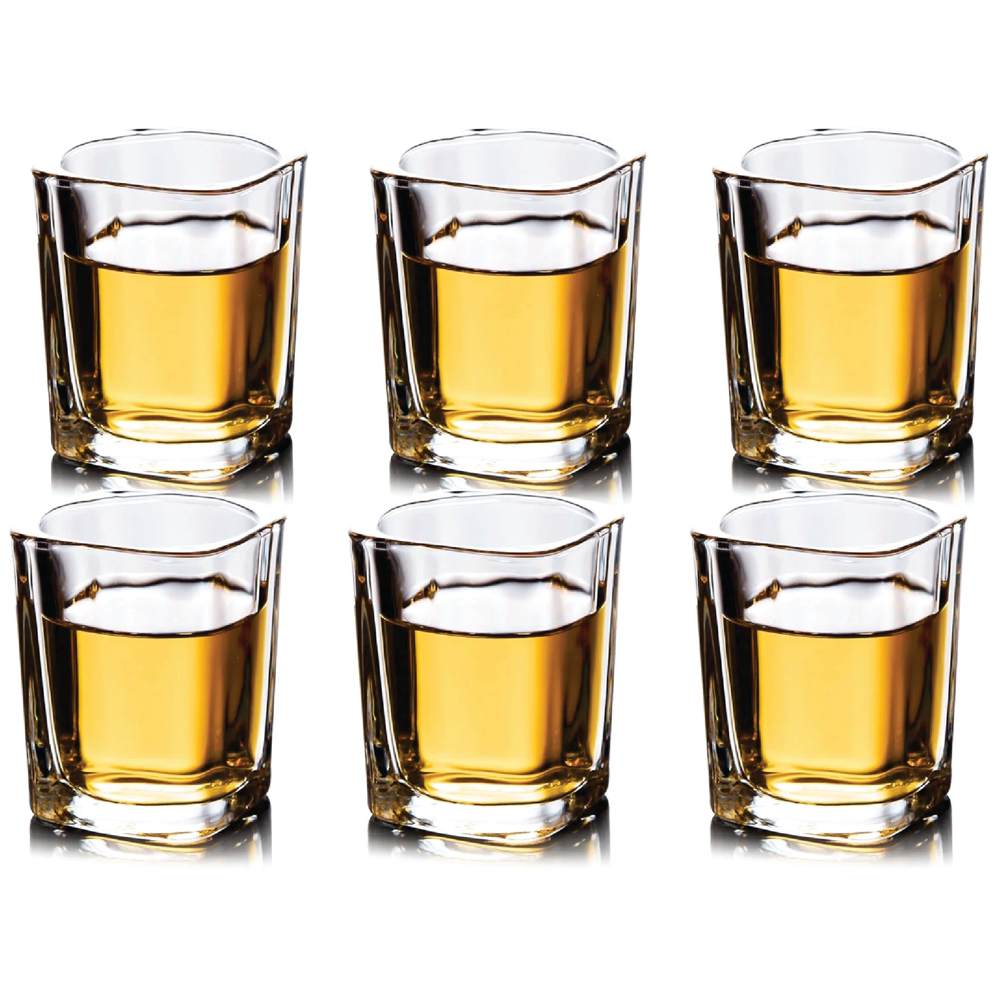 Shot Glasses Set of 6, Personalized, Tequila Whiskey Glasses with Heavy Base 2oz