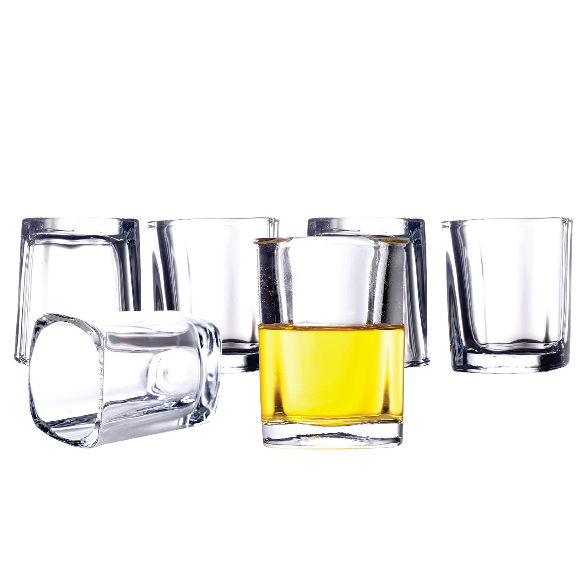 Shot Glasses Set of 6, Personalized, Tequila Whiskey Glasses with Heavy Base 2oz