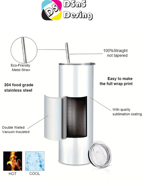 BARBIE 20oz Stainless Steel Double Wall Skinny Tumbler With Straw